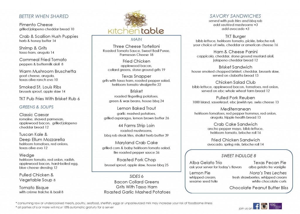 TKT Menu